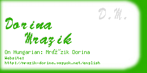 dorina mrazik business card